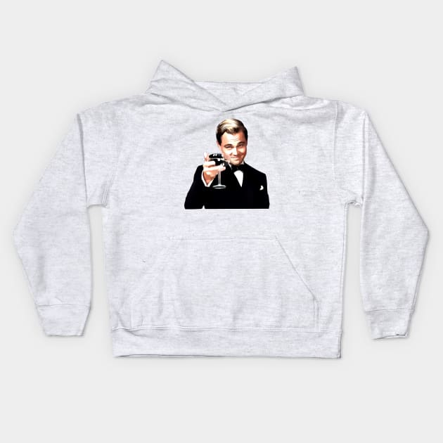 The Great Gatsby Leonardo Di Caprio Kids Hoodie by KrateMilk